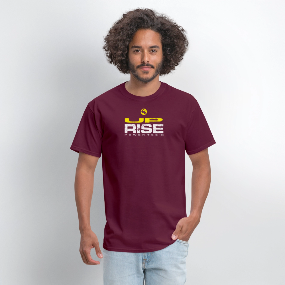 "Rise Up" Power Tee With "Flex" Arm - burgundy