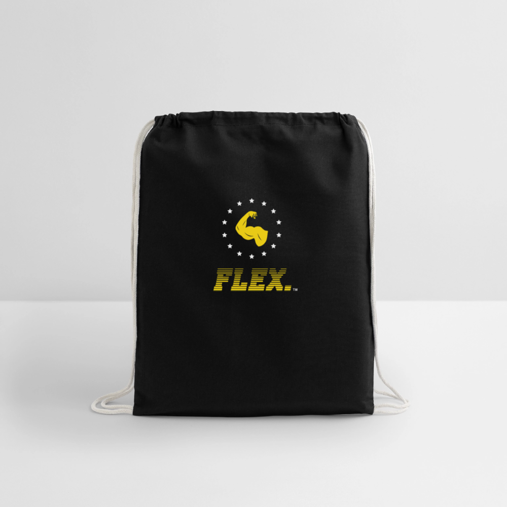 Cotton Drawstring Bag - black