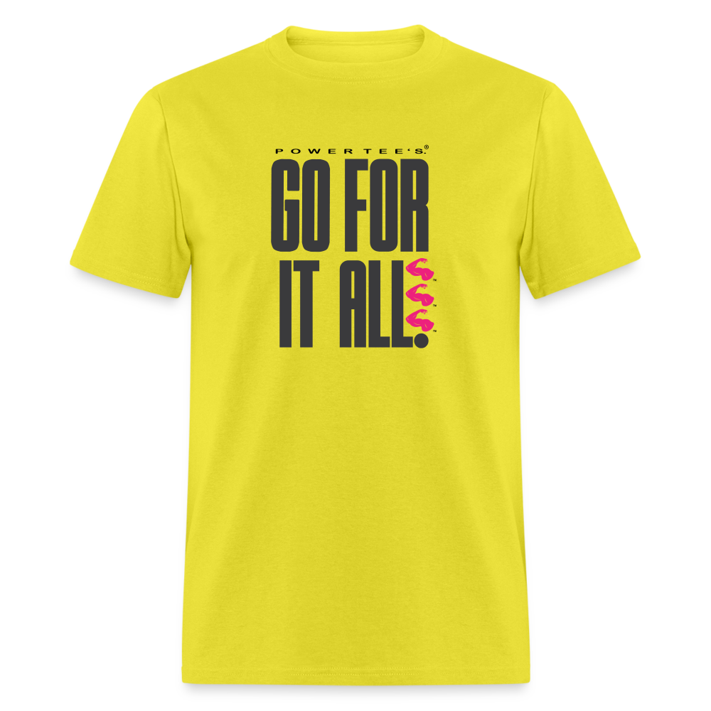 "Go for it all" Power Tee - yellow
