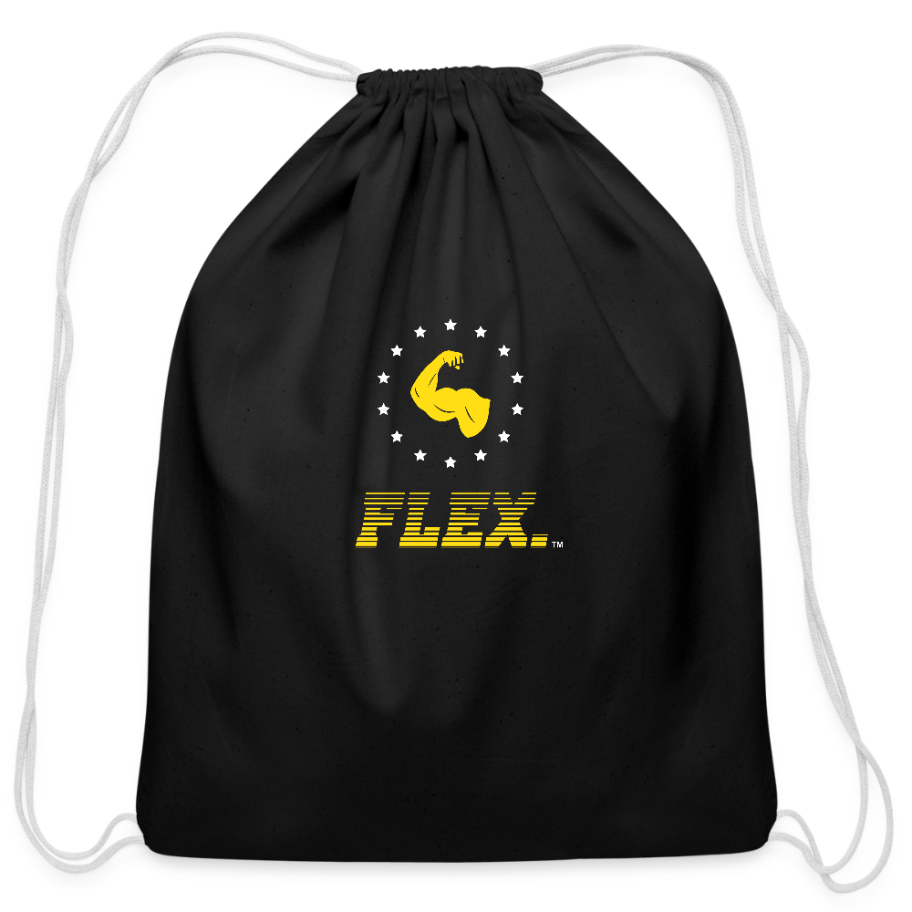 Cotton Drawstring Bag - black