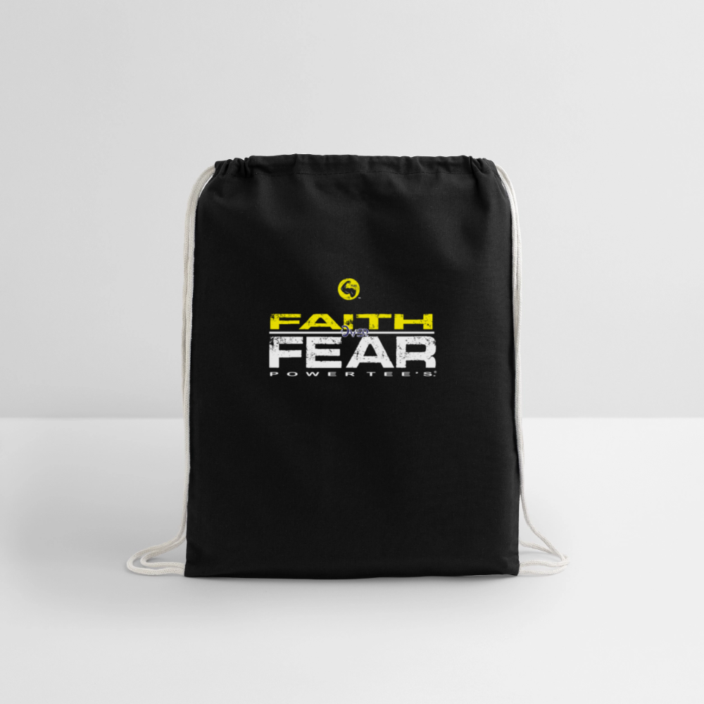 Cotton Drawstring Bag - black