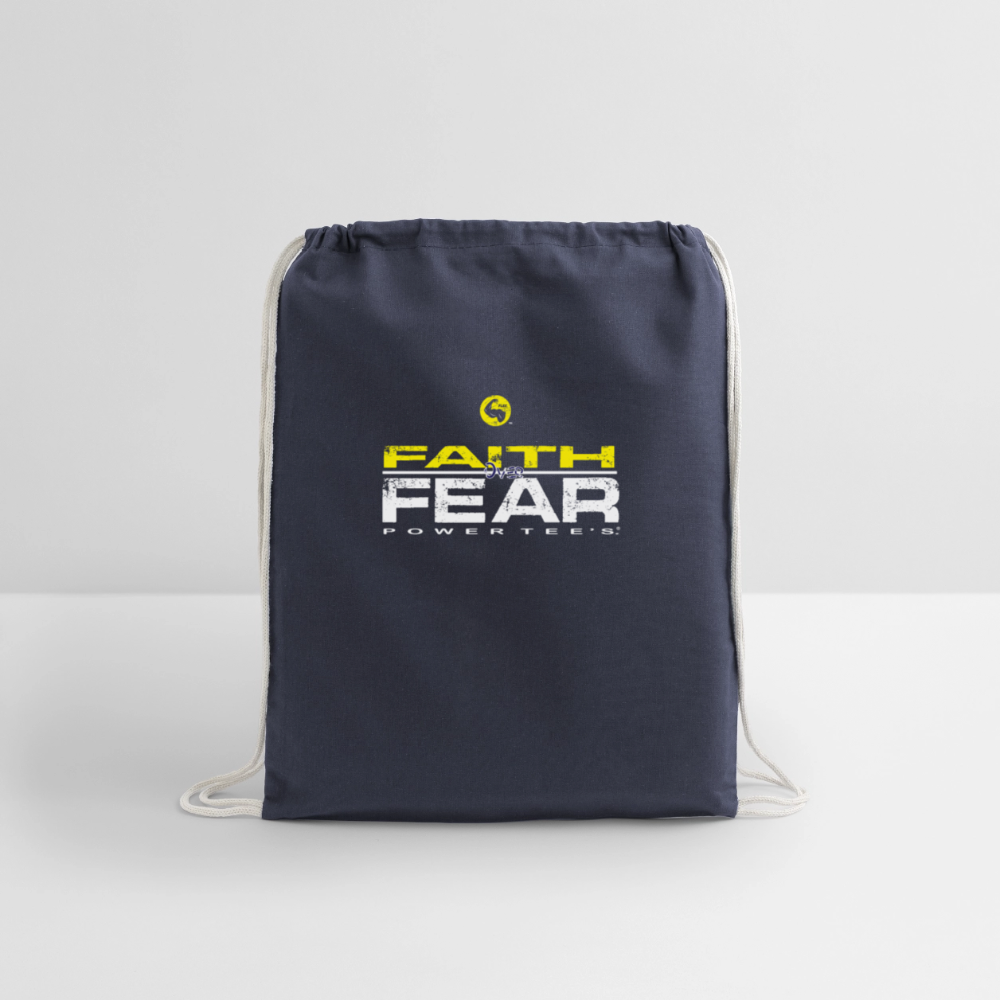 Cotton Drawstring Bag - navy