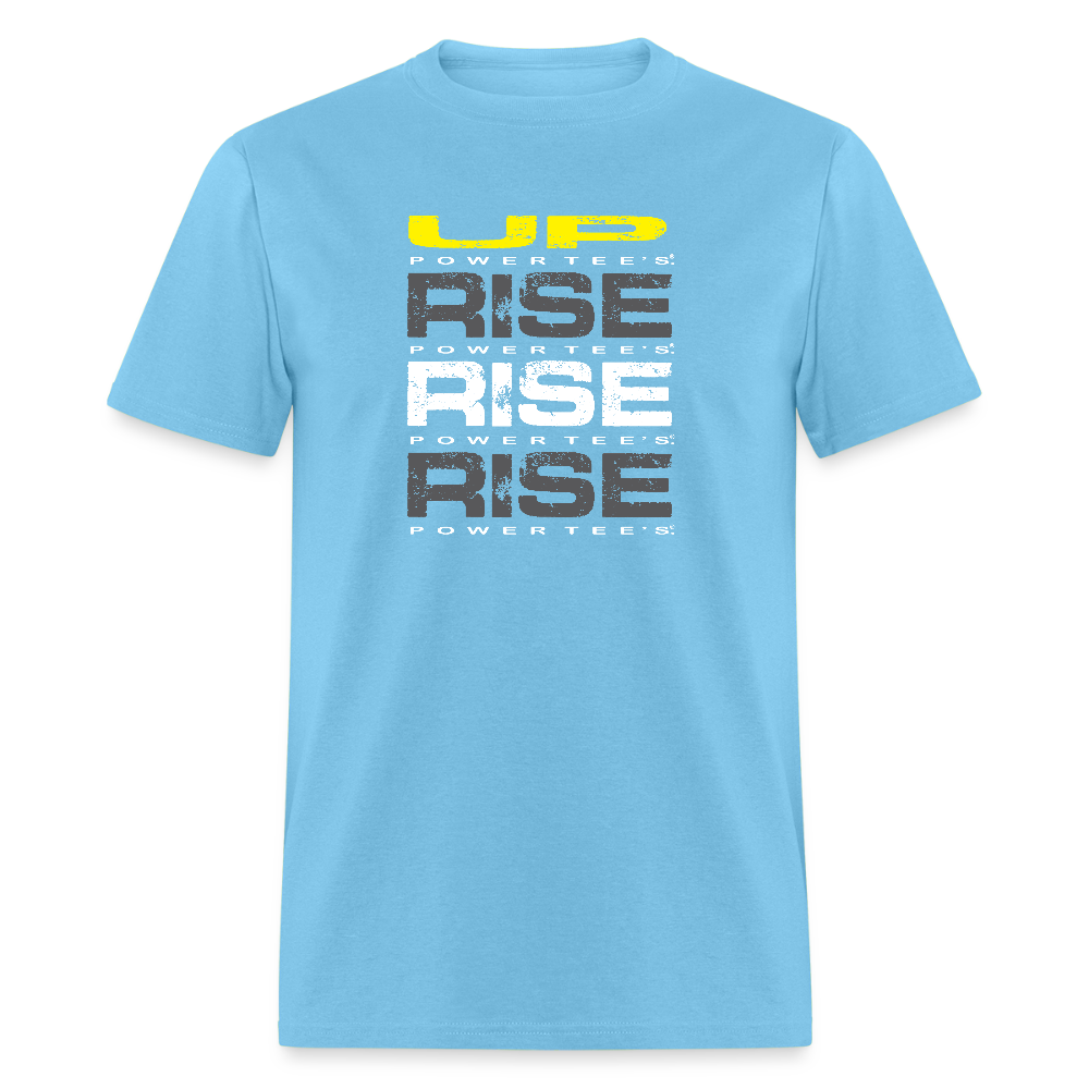 "Rise Up" Power Tee - aquatic blue