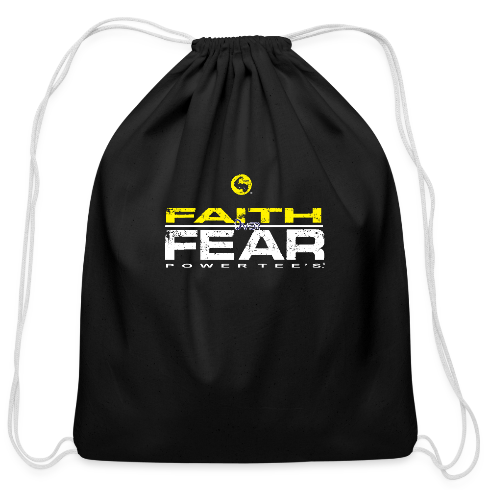 Cotton Drawstring Bag - black
